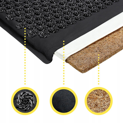 Мат для иглоукалывания  4FIZJO Eco Mat Аппликатор Кузнецова Black/Black - фото №8